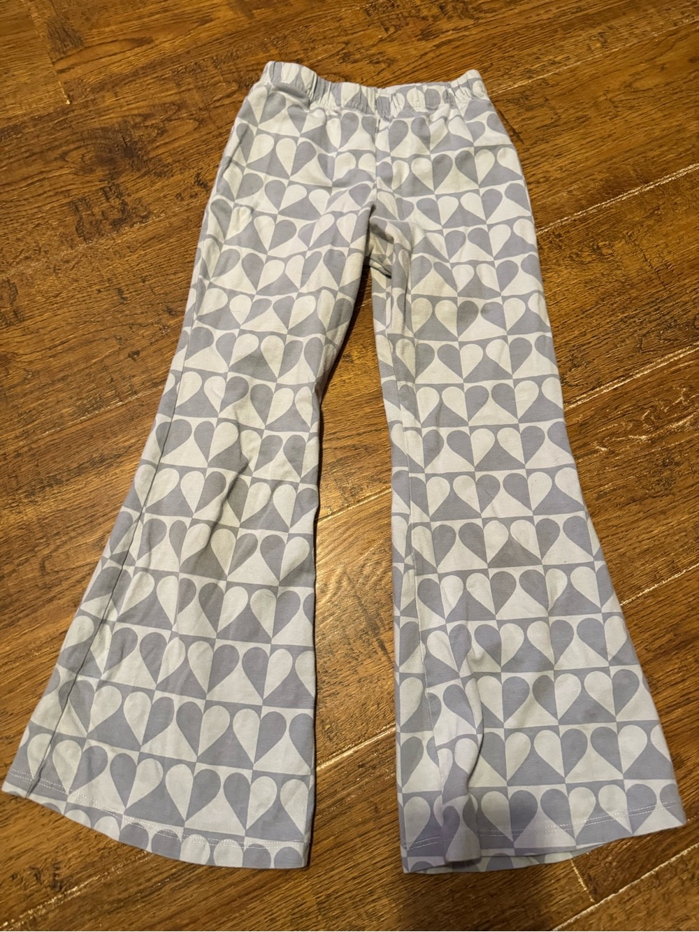 Girls flared leggings heart print size 8